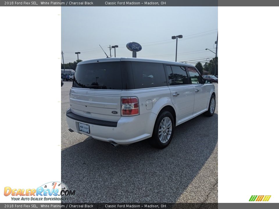 2018 Ford Flex SEL White Platinum / Charcoal Black Photo #5