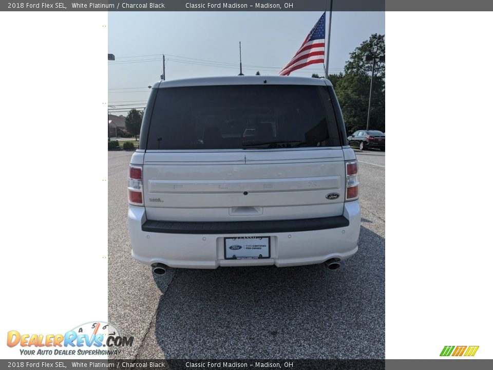 2018 Ford Flex SEL White Platinum / Charcoal Black Photo #6