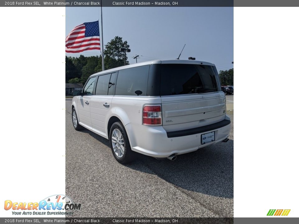 2018 Ford Flex SEL White Platinum / Charcoal Black Photo #7