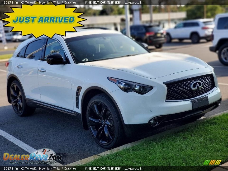 2015 Infiniti QX70 AWD Moonlight White / Graphite Photo #1