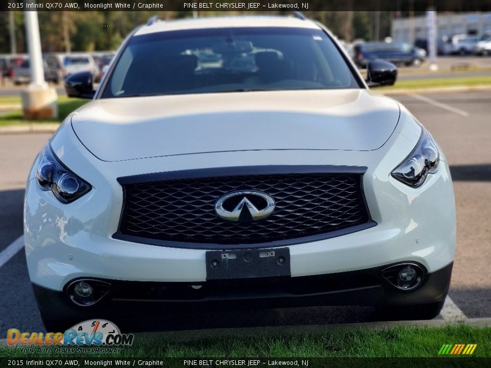 2015 Infiniti QX70 AWD Moonlight White / Graphite Photo #2