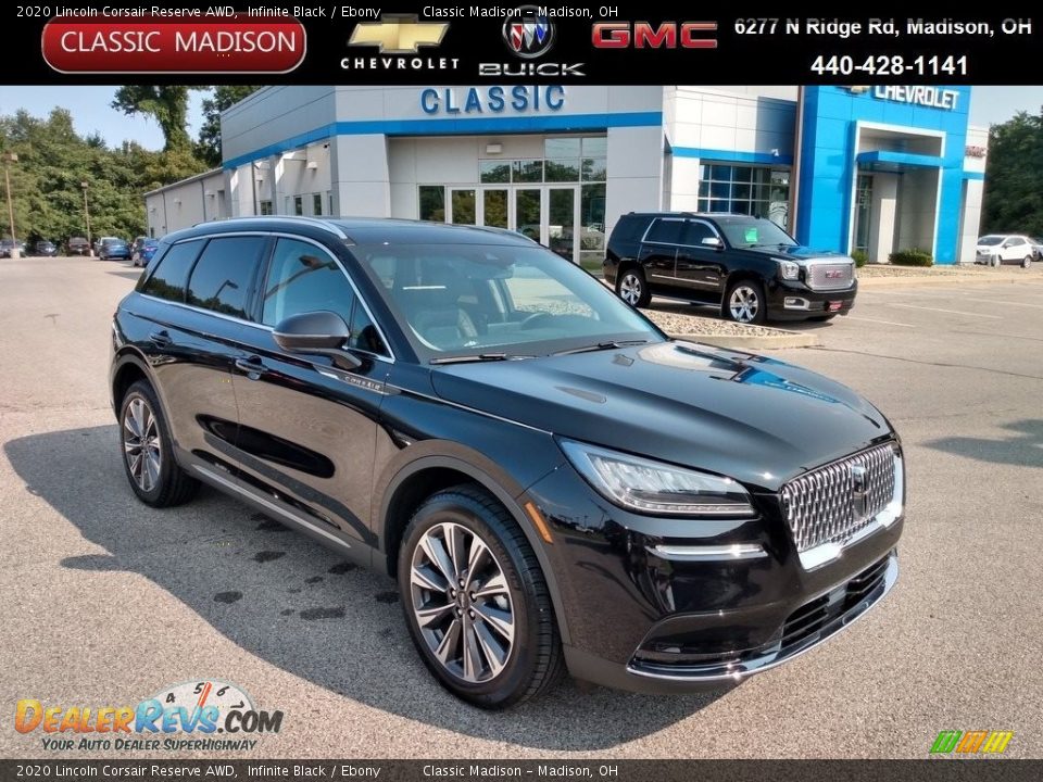 2020 Lincoln Corsair Reserve AWD Infinite Black / Ebony Photo #1