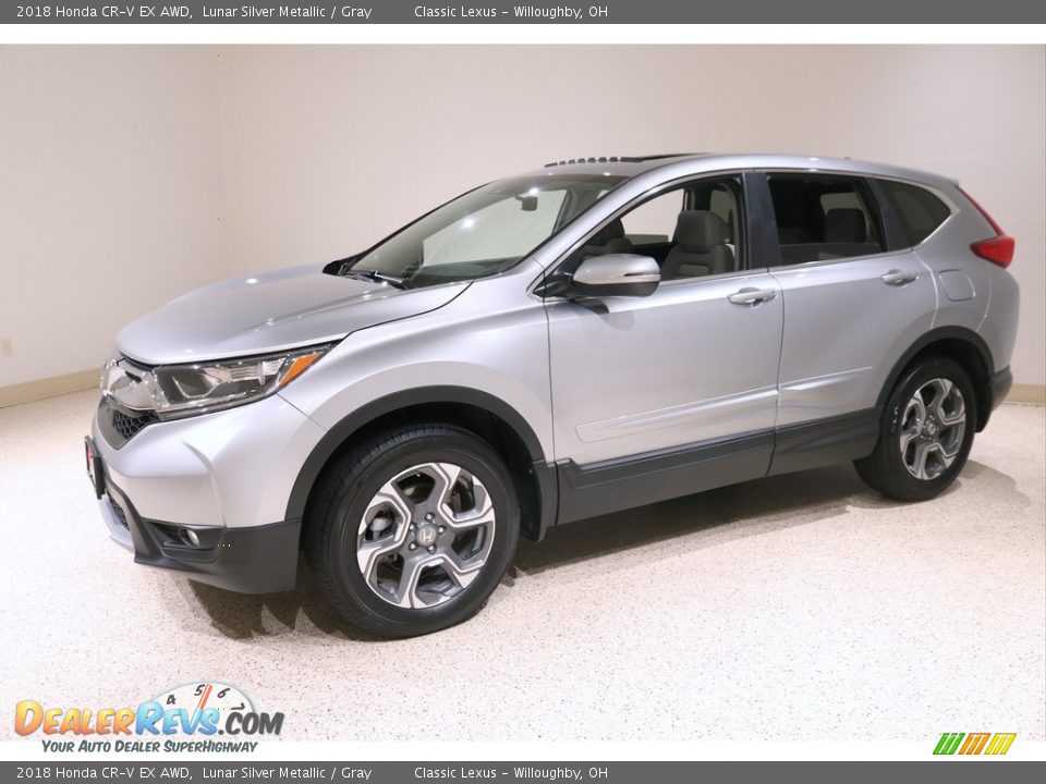 2018 Honda CR-V EX AWD Lunar Silver Metallic / Gray Photo #3