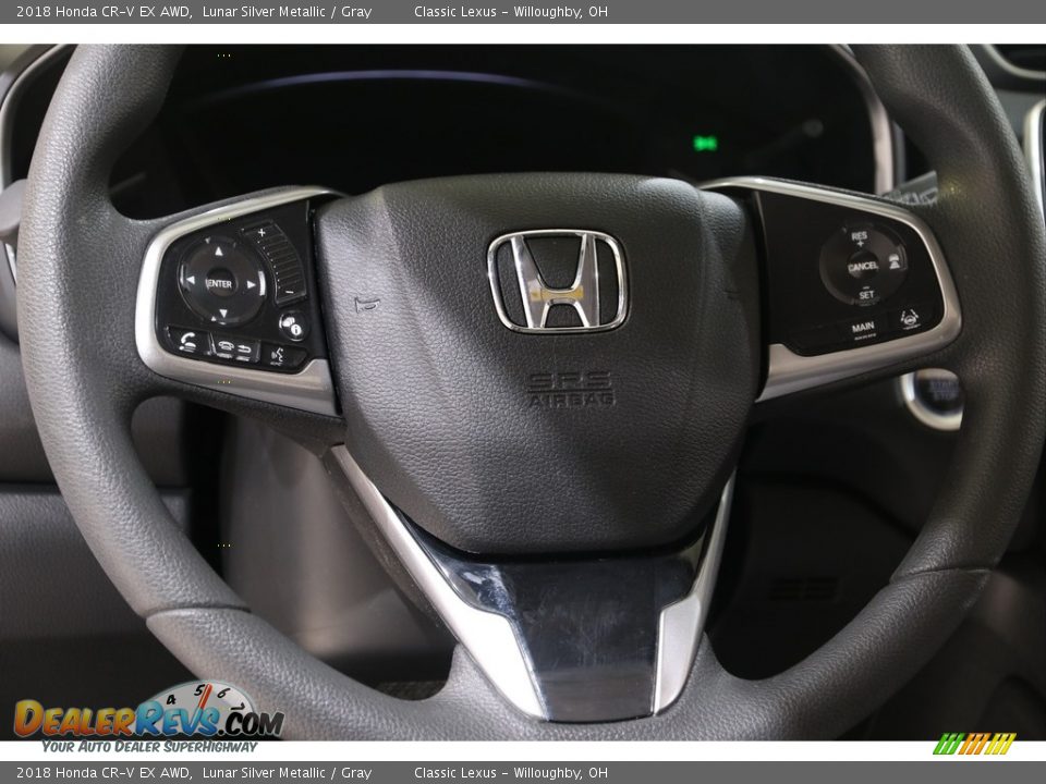 2018 Honda CR-V EX AWD Lunar Silver Metallic / Gray Photo #7