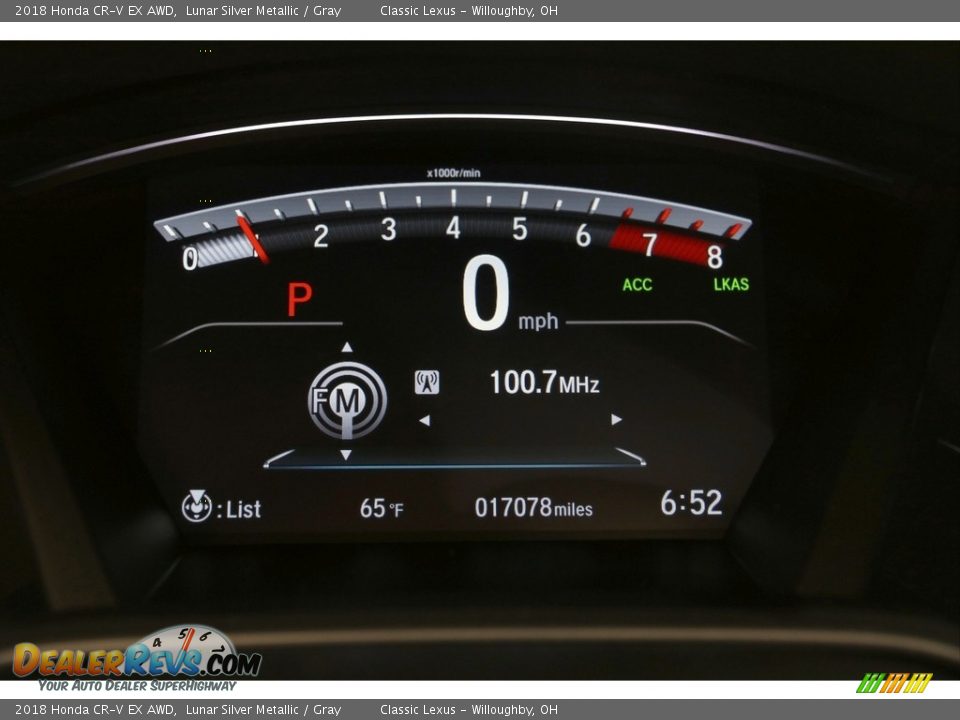 2018 Honda CR-V EX AWD Lunar Silver Metallic / Gray Photo #8