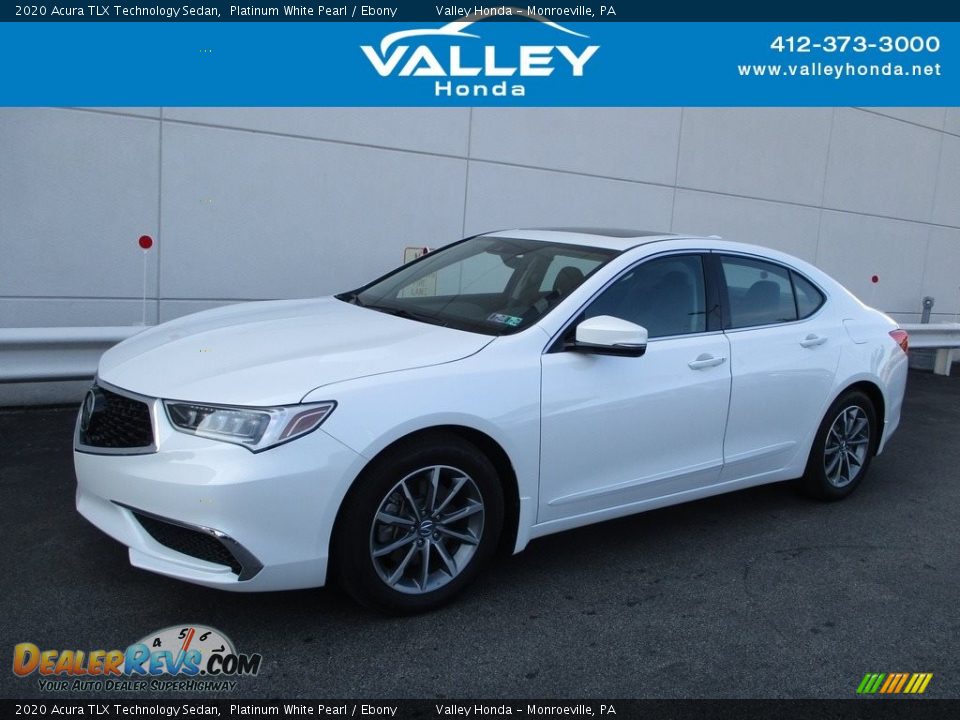2020 Acura TLX Technology Sedan Platinum White Pearl / Ebony Photo #1
