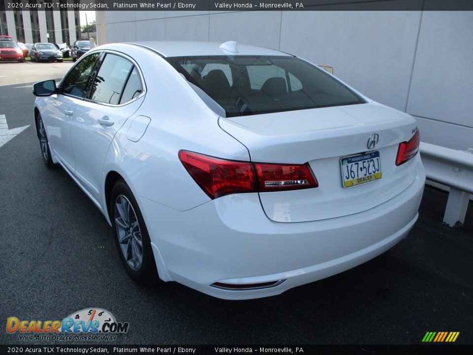 2020 Acura TLX Technology Sedan Platinum White Pearl / Ebony Photo #3