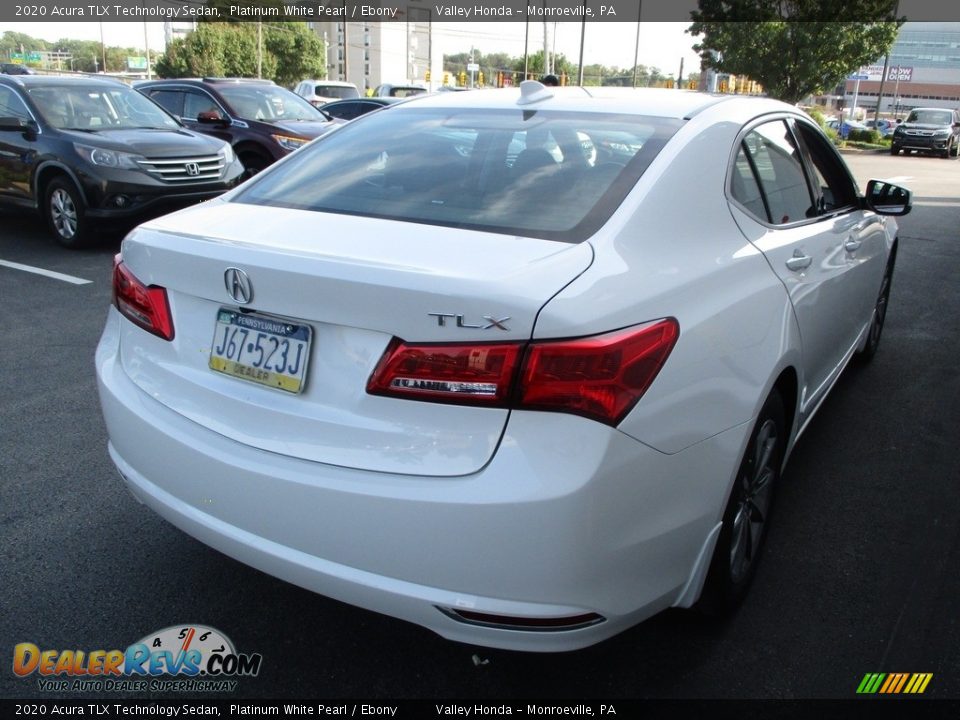 2020 Acura TLX Technology Sedan Platinum White Pearl / Ebony Photo #5