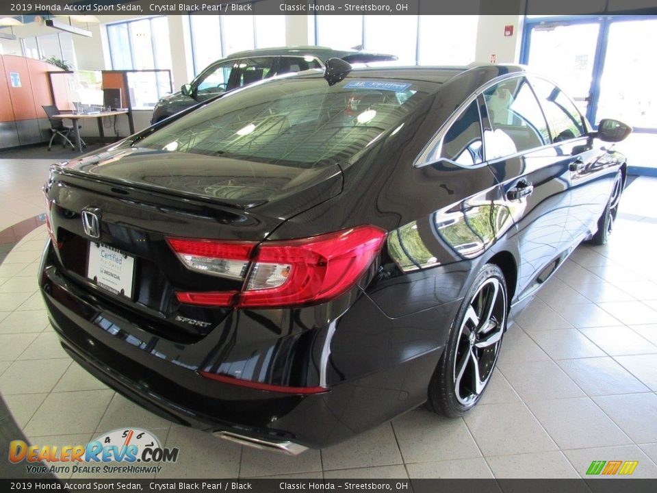 2019 Honda Accord Sport Sedan Crystal Black Pearl / Black Photo #7