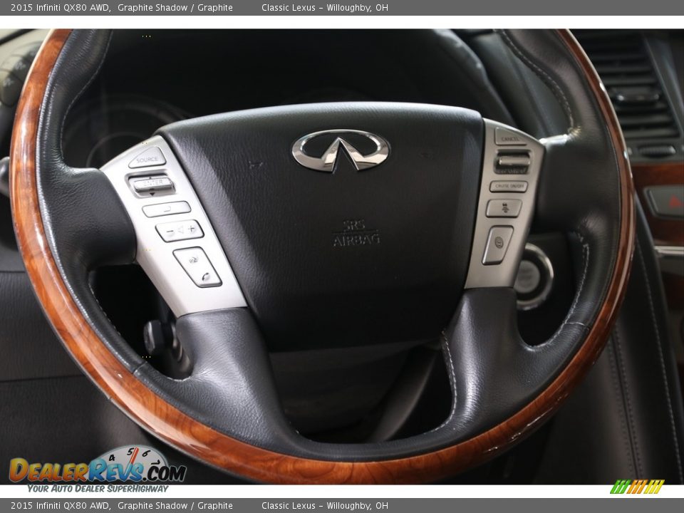 2015 Infiniti QX80 AWD Steering Wheel Photo #8