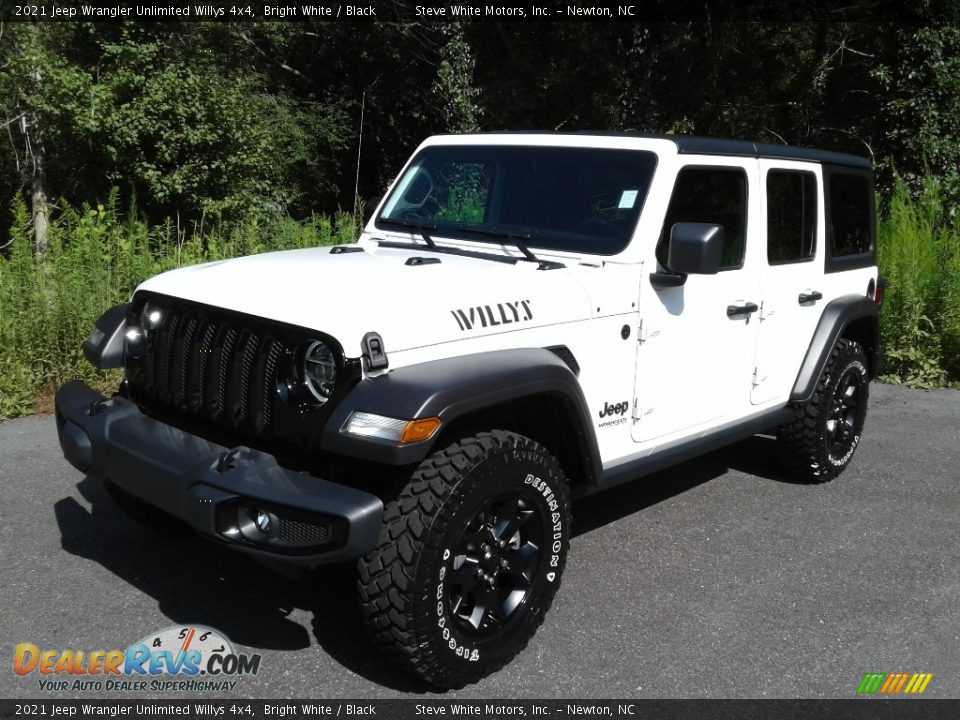 2021 Jeep Wrangler Unlimited Willys 4x4 Bright White / Black Photo #2