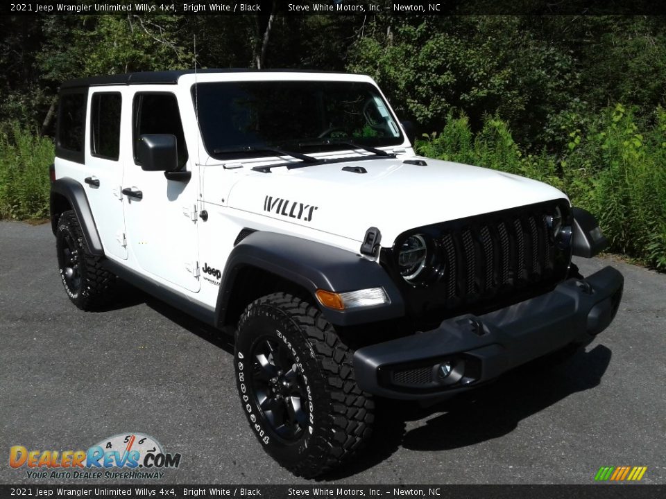 2021 Jeep Wrangler Unlimited Willys 4x4 Bright White / Black Photo #4
