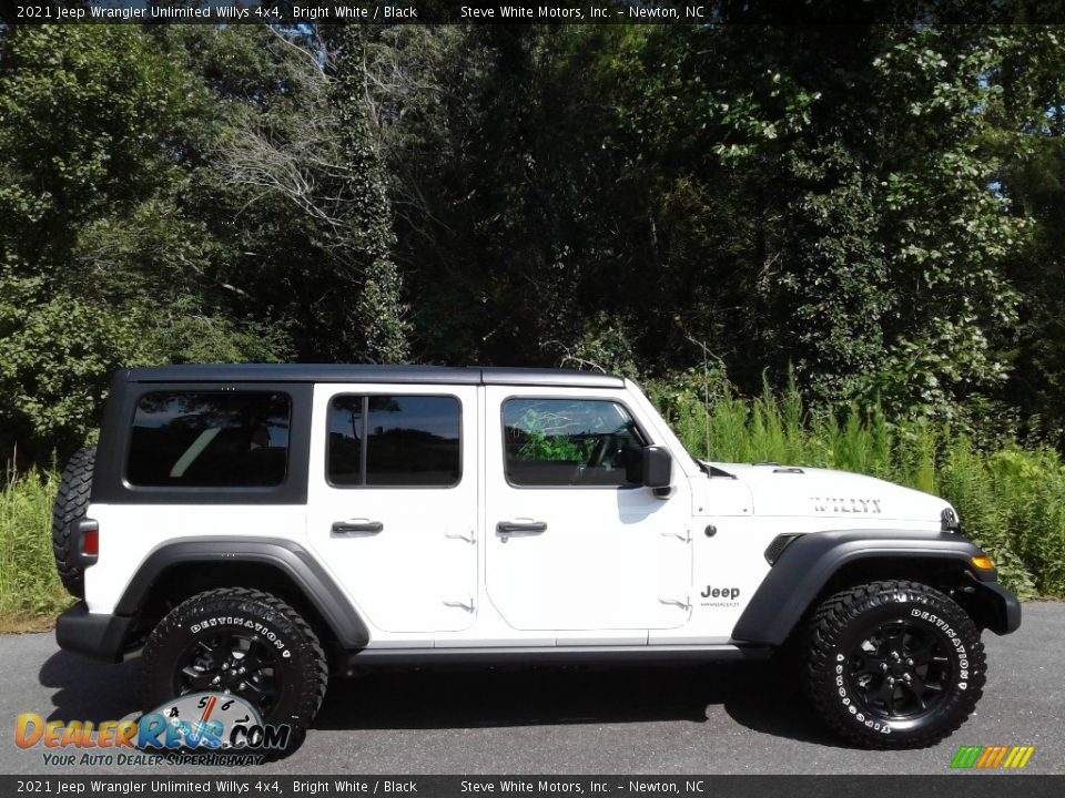2021 Jeep Wrangler Unlimited Willys 4x4 Bright White / Black Photo #5
