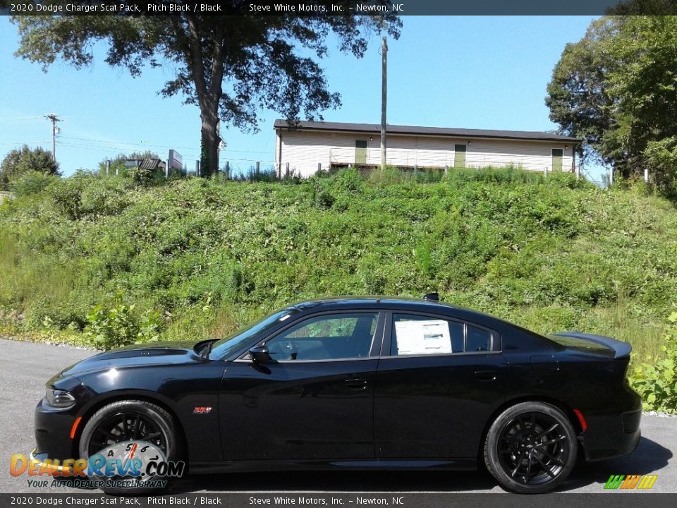 2020 Dodge Charger Scat Pack Pitch Black / Black Photo #1