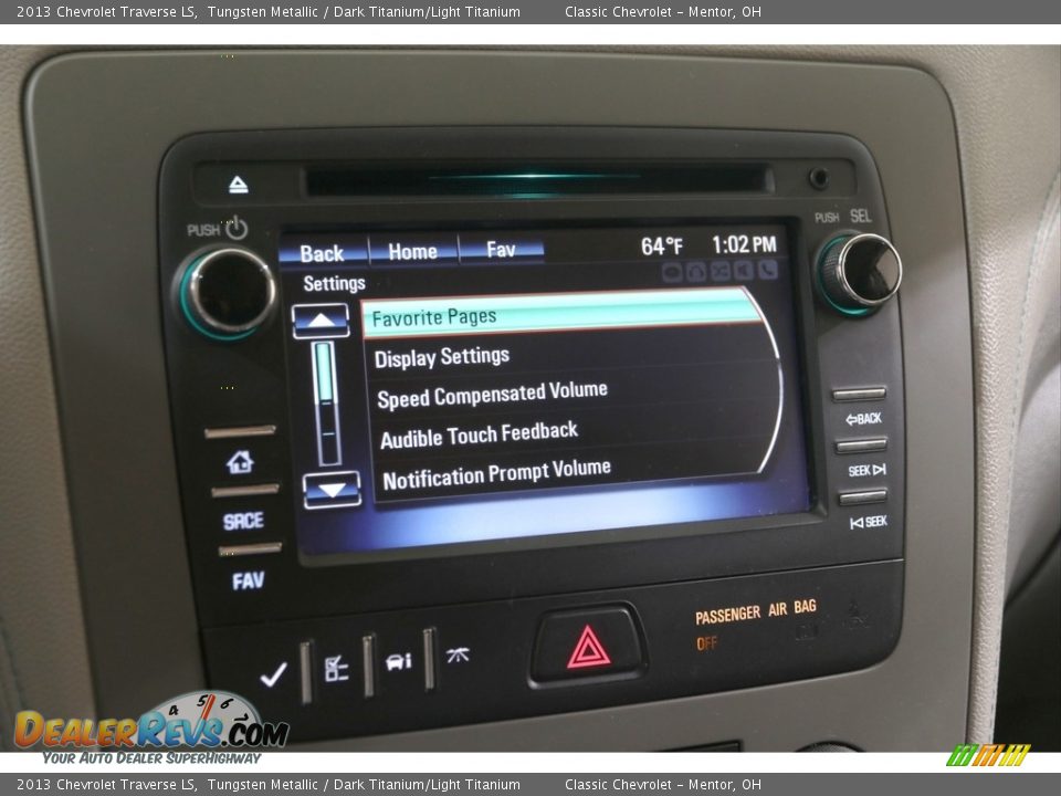 Controls of 2013 Chevrolet Traverse LS Photo #14
