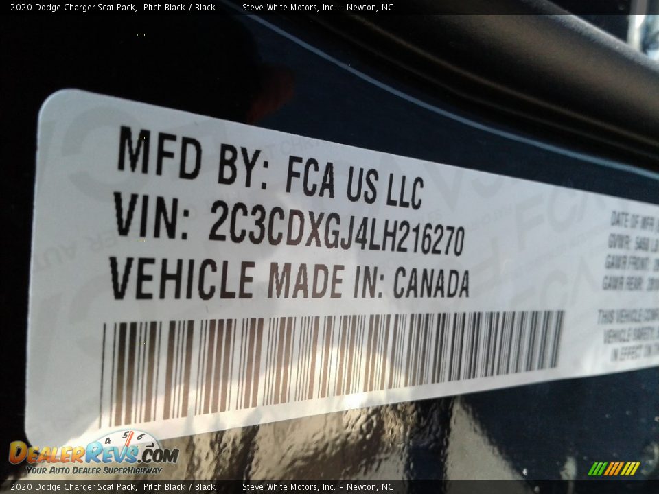 2020 Dodge Charger Scat Pack Pitch Black / Black Photo #30