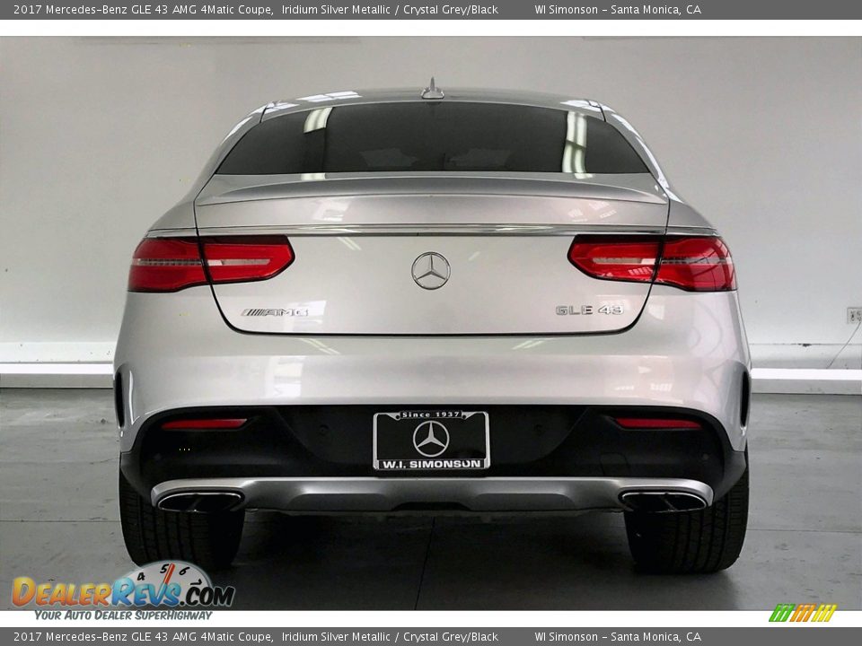 2017 Mercedes-Benz GLE 43 AMG 4Matic Coupe Iridium Silver Metallic / Crystal Grey/Black Photo #3