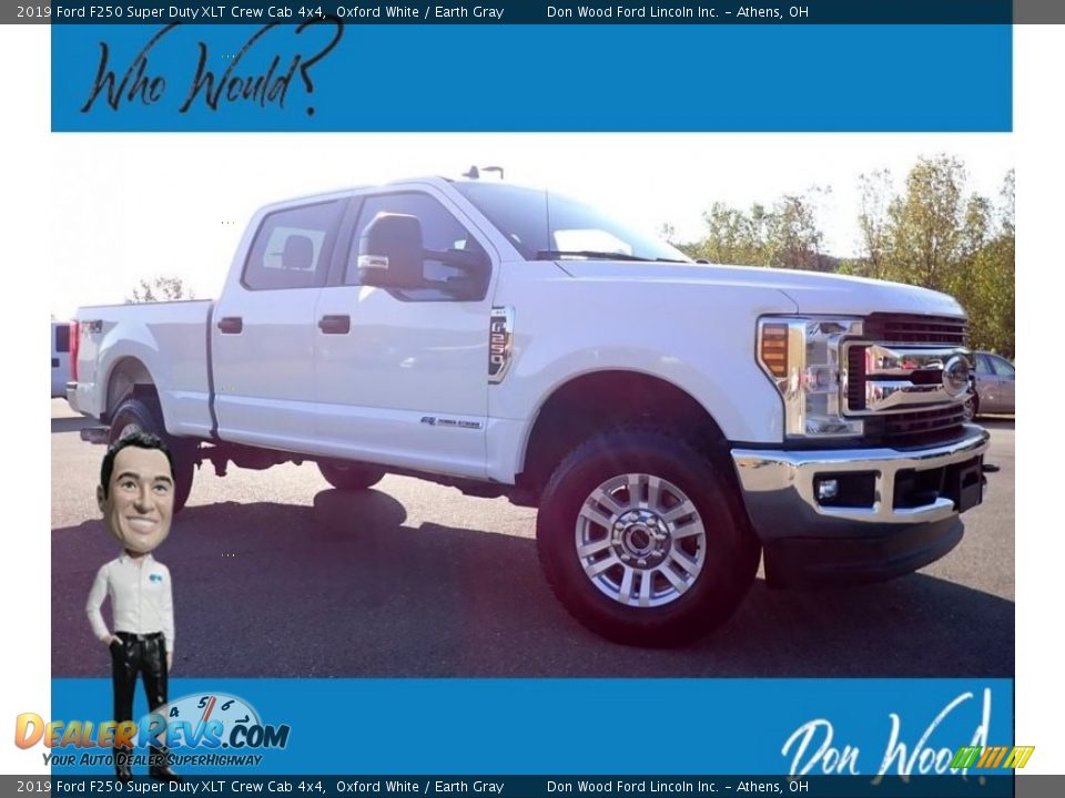2019 Ford F250 Super Duty XLT Crew Cab 4x4 Oxford White / Earth Gray Photo #1