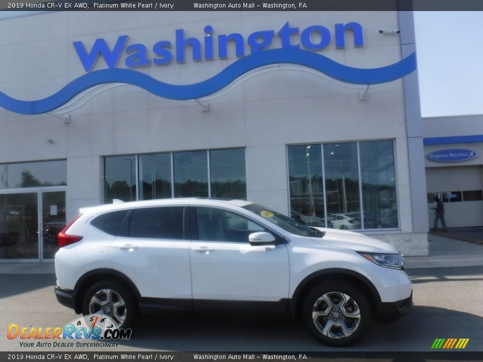 2019 Honda CR-V EX AWD Platinum White Pearl / Ivory Photo #2