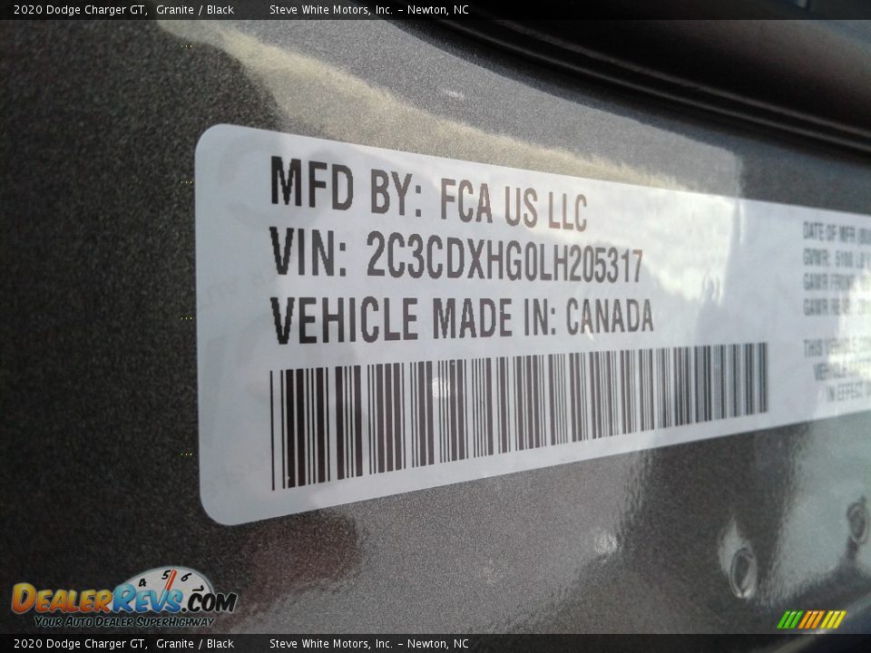 2020 Dodge Charger GT Granite / Black Photo #31