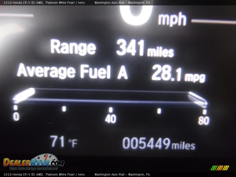 2019 Honda CR-V EX AWD Platinum White Pearl / Ivory Photo #31
