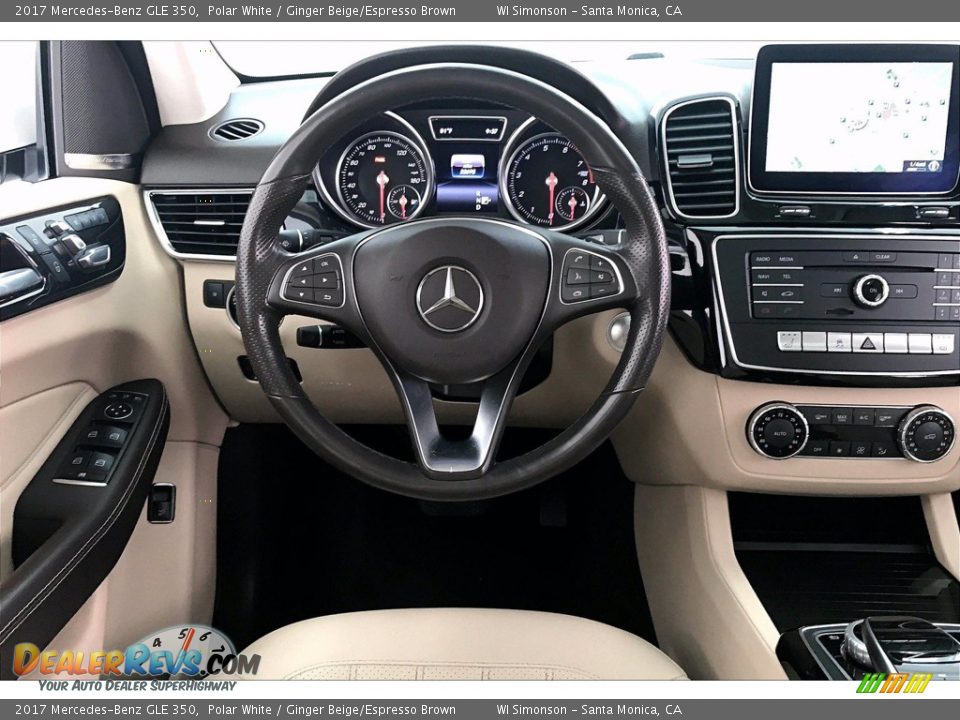 2017 Mercedes-Benz GLE 350 Polar White / Ginger Beige/Espresso Brown Photo #4