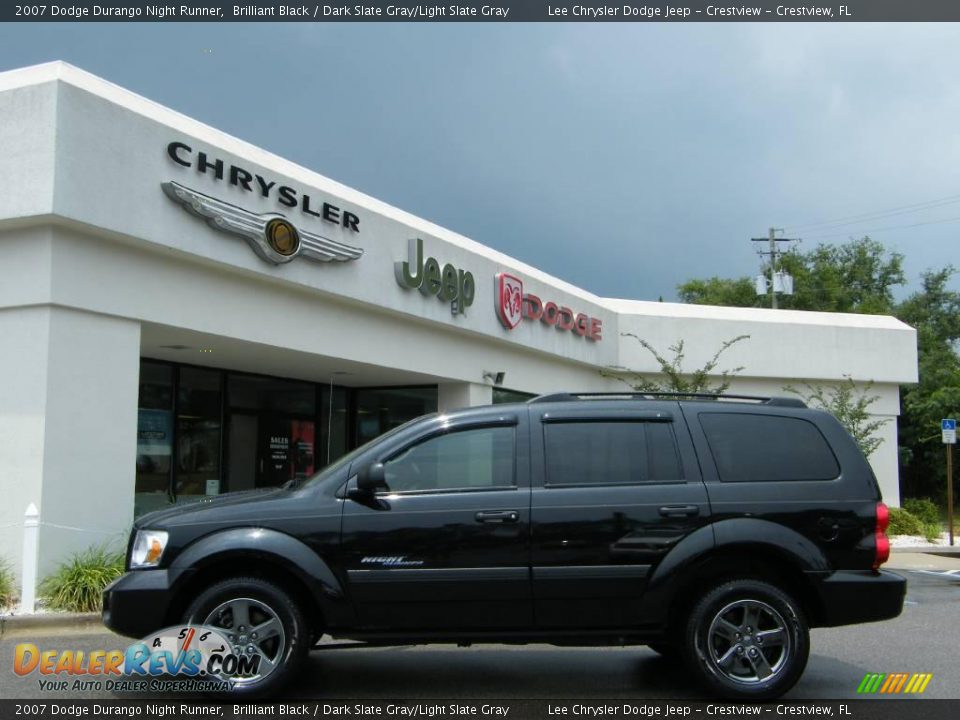 2007 Dodge Durango Night Runner Brilliant Black / Dark Slate Gray/Light Slate Gray Photo #2