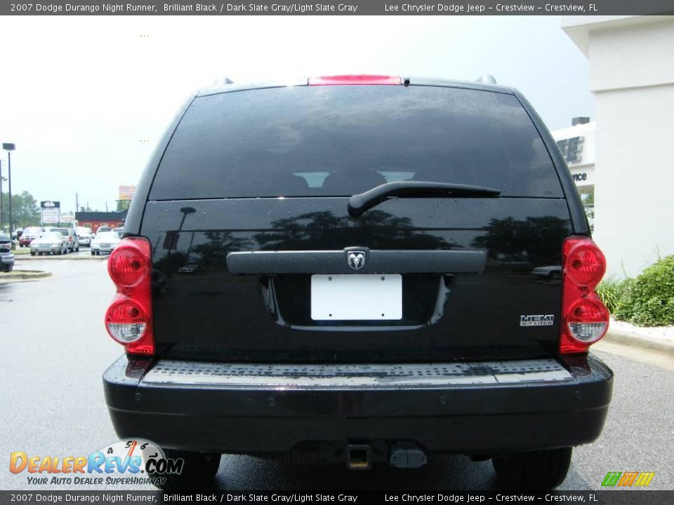 2007 Dodge Durango Night Runner Brilliant Black / Dark Slate Gray/Light Slate Gray Photo #4