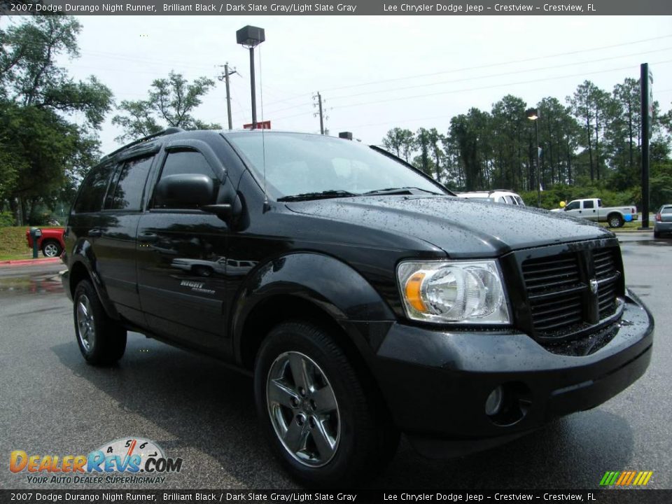 2007 Dodge Durango Night Runner Brilliant Black / Dark Slate Gray/Light Slate Gray Photo #7