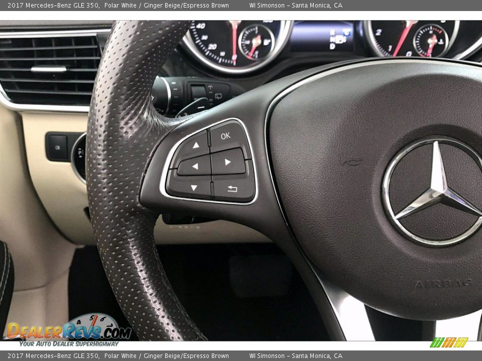 2017 Mercedes-Benz GLE 350 Polar White / Ginger Beige/Espresso Brown Photo #18