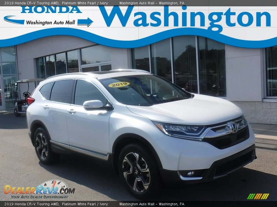 2019 Honda CR-V Touring AWD Platinum White Pearl / Ivory Photo #1