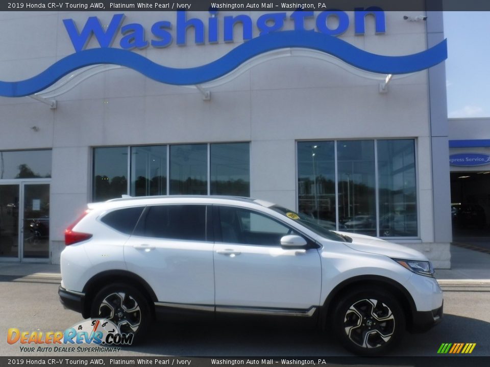 2019 Honda CR-V Touring AWD Platinum White Pearl / Ivory Photo #2