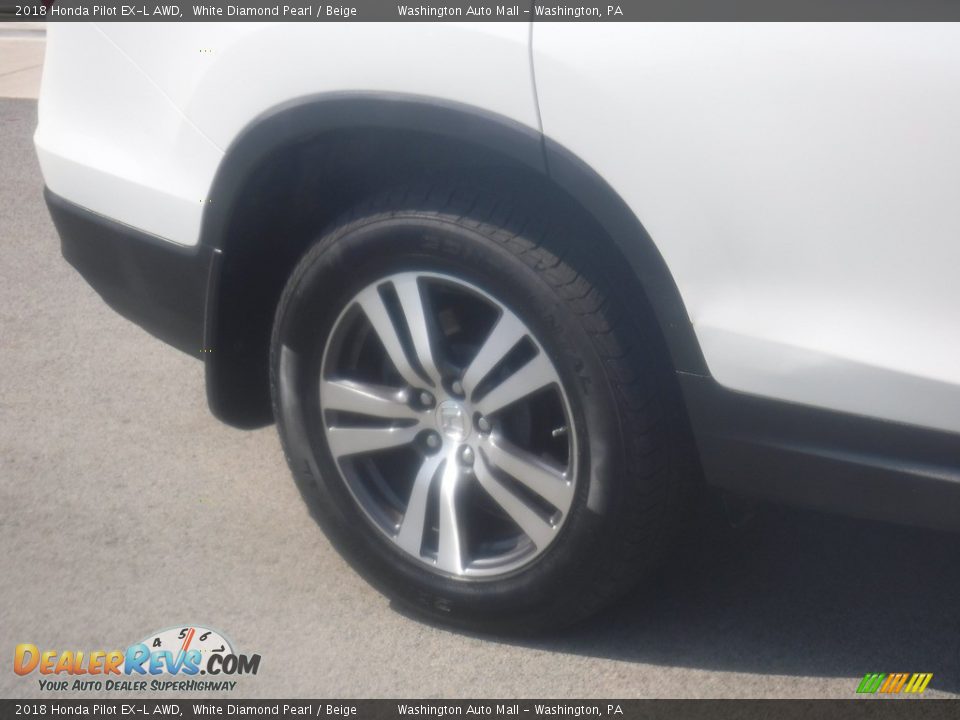 2018 Honda Pilot EX-L AWD White Diamond Pearl / Beige Photo #3