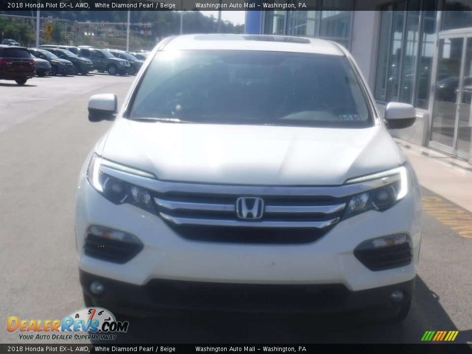 2018 Honda Pilot EX-L AWD White Diamond Pearl / Beige Photo #5