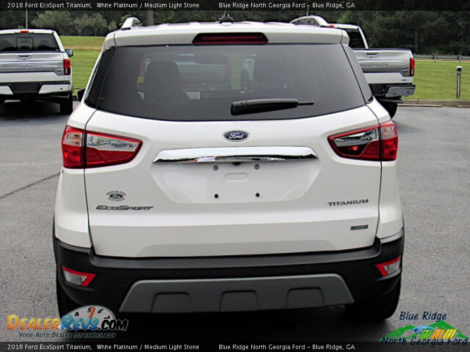 2018 Ford EcoSport Titanium White Platinum / Medium Light Stone Photo #4