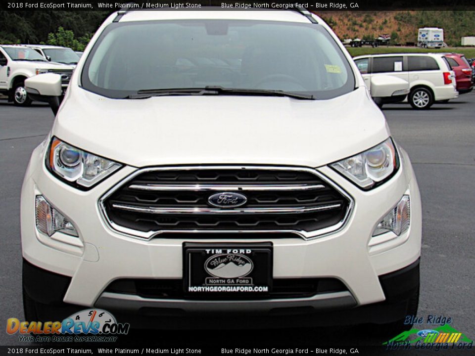 2018 Ford EcoSport Titanium White Platinum / Medium Light Stone Photo #8