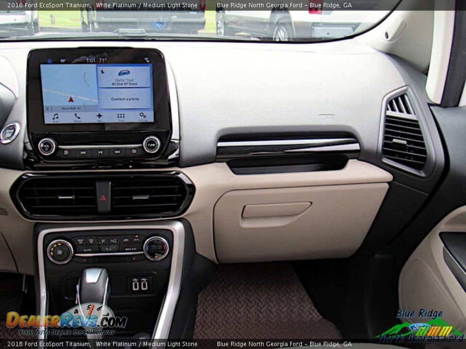 2018 Ford EcoSport Titanium White Platinum / Medium Light Stone Photo #16