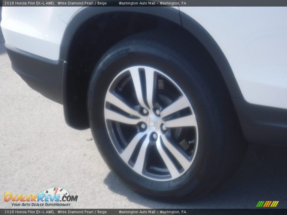 2018 Honda Pilot EX-L AWD White Diamond Pearl / Beige Photo #3