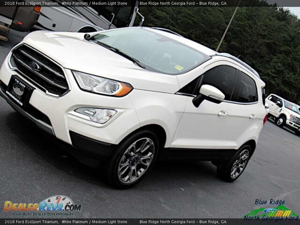 2018 Ford EcoSport Titanium White Platinum / Medium Light Stone Photo #27