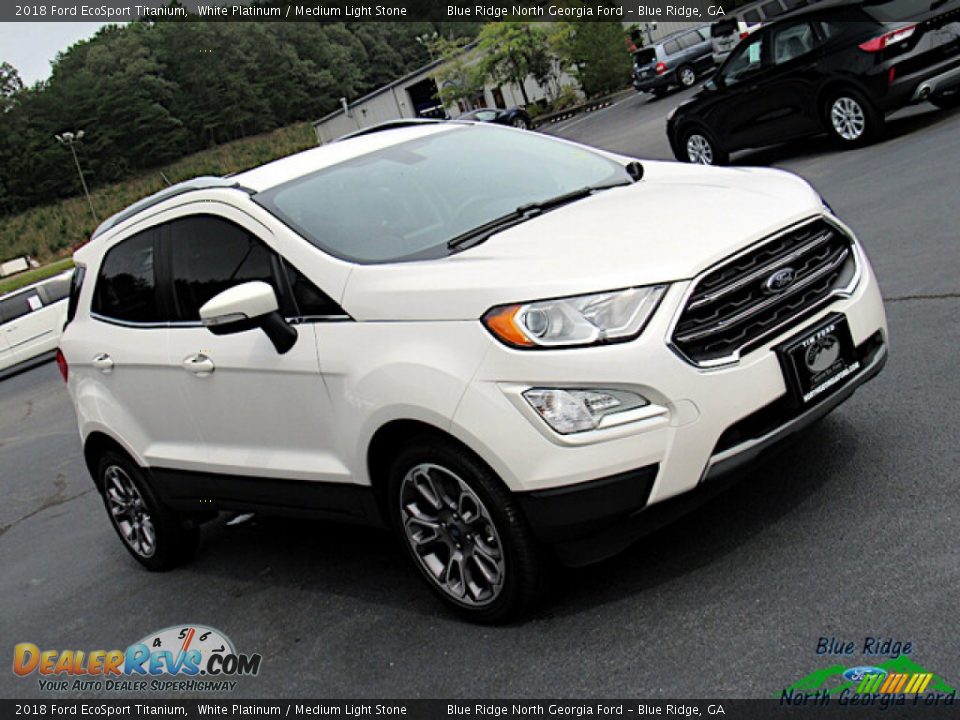 2018 Ford EcoSport Titanium White Platinum / Medium Light Stone Photo #28