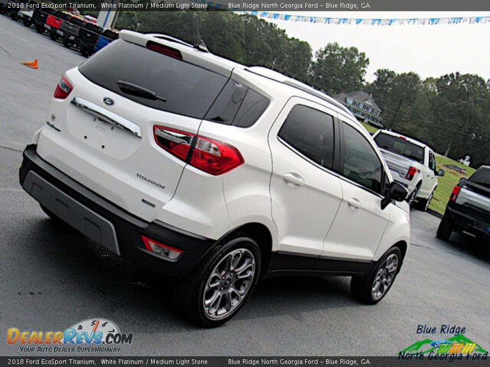 2018 Ford EcoSport Titanium White Platinum / Medium Light Stone Photo #29