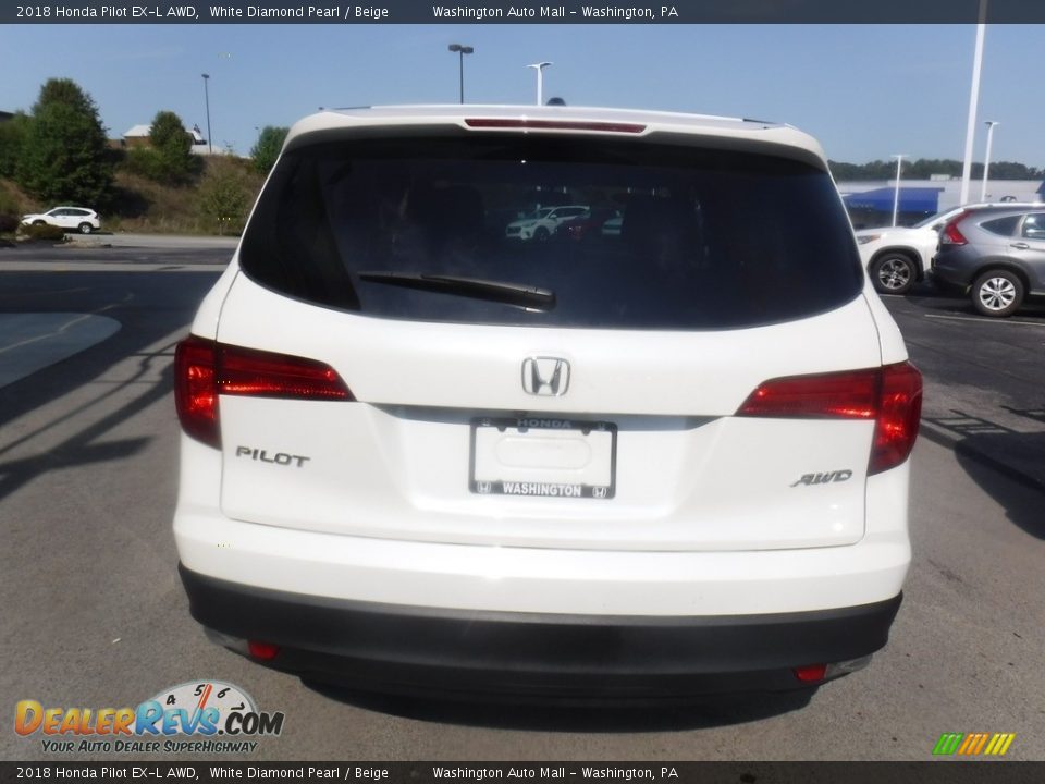 2018 Honda Pilot EX-L AWD White Diamond Pearl / Beige Photo #9