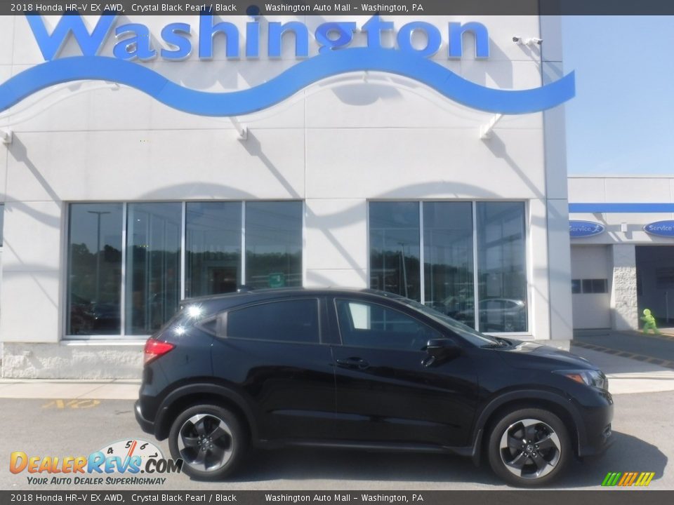 2018 Honda HR-V EX AWD Crystal Black Pearl / Black Photo #2