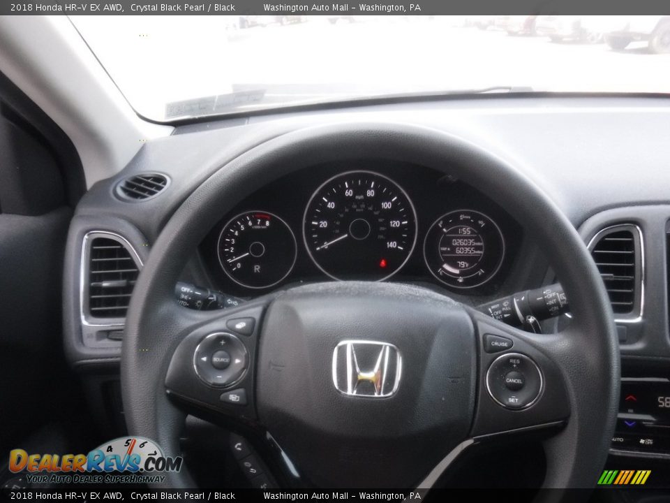 2018 Honda HR-V EX AWD Crystal Black Pearl / Black Photo #21
