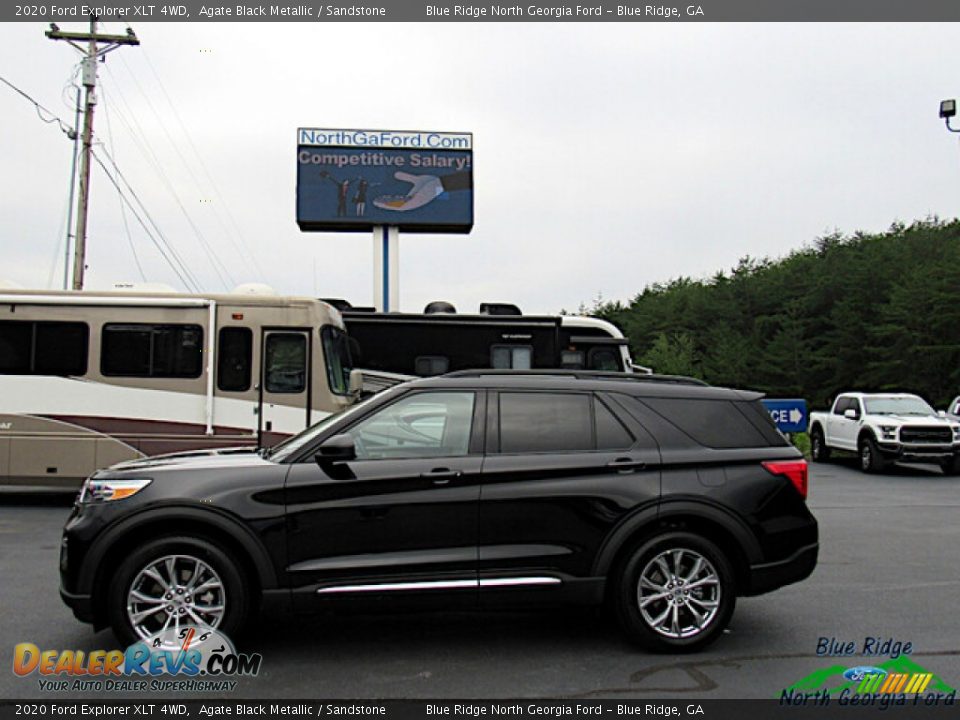 2020 Ford Explorer XLT 4WD Agate Black Metallic / Sandstone Photo #2