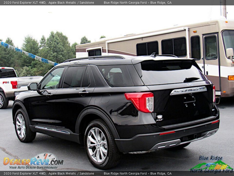 2020 Ford Explorer XLT 4WD Agate Black Metallic / Sandstone Photo #3