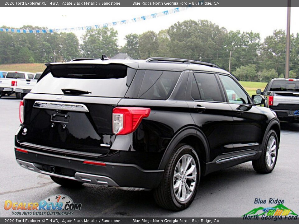 2020 Ford Explorer XLT 4WD Agate Black Metallic / Sandstone Photo #5