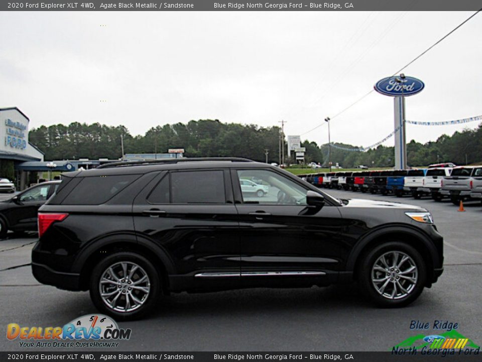 2020 Ford Explorer XLT 4WD Agate Black Metallic / Sandstone Photo #6