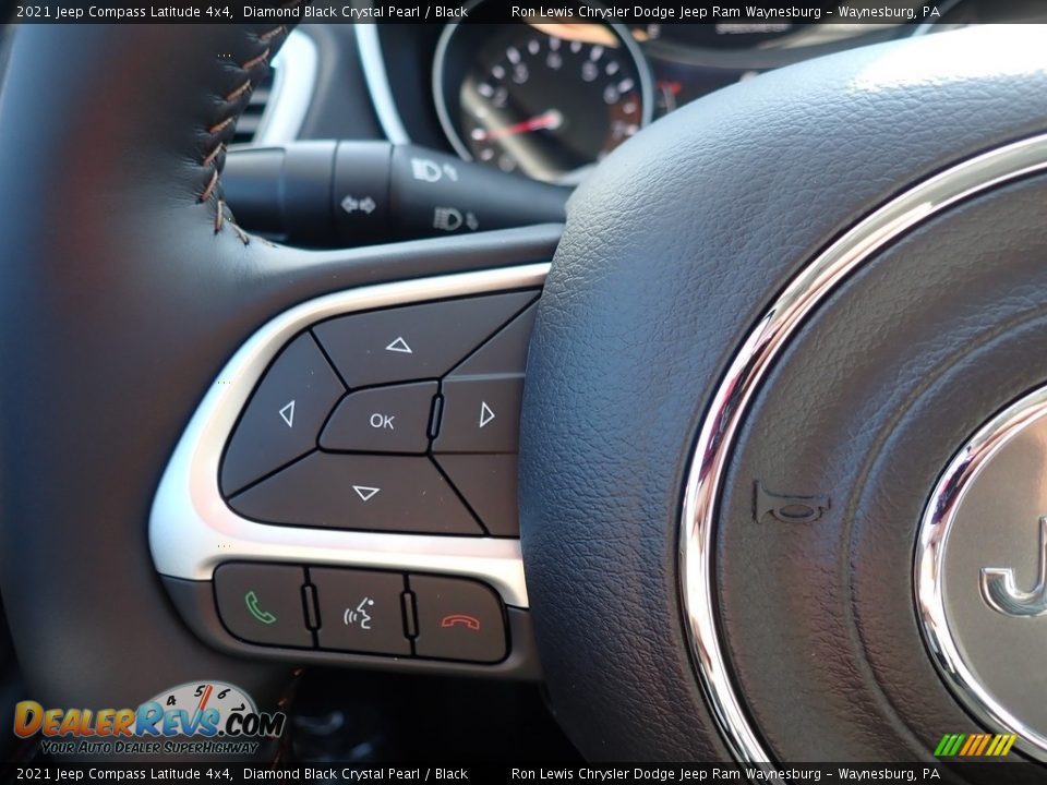 2021 Jeep Compass Latitude 4x4 Diamond Black Crystal Pearl / Black Photo #20