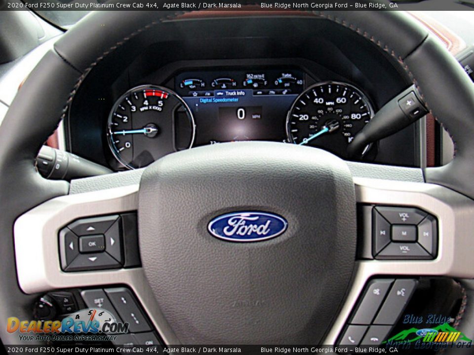 2020 Ford F250 Super Duty Platinum Crew Cab 4x4 Agate Black / Dark Marsala Photo #16